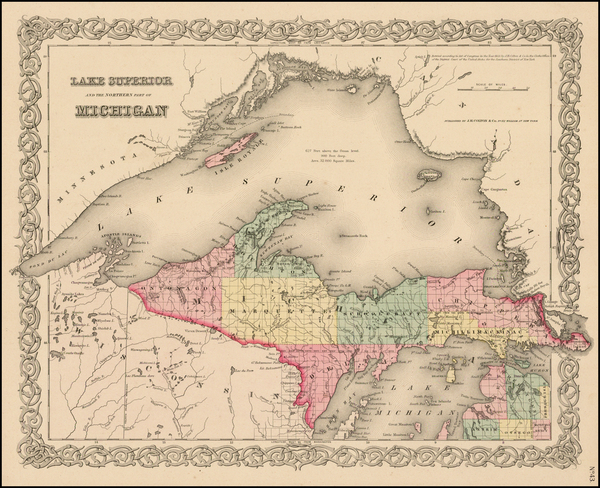 59-Midwest Map By Joseph Hutchins Colton
