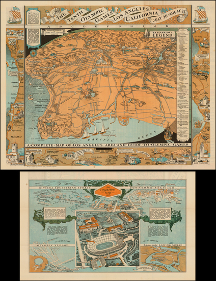 47-California Map By Mary Hall Atwood