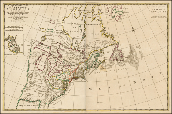 76-United States, North America and Canada Map By Pierre Mortier