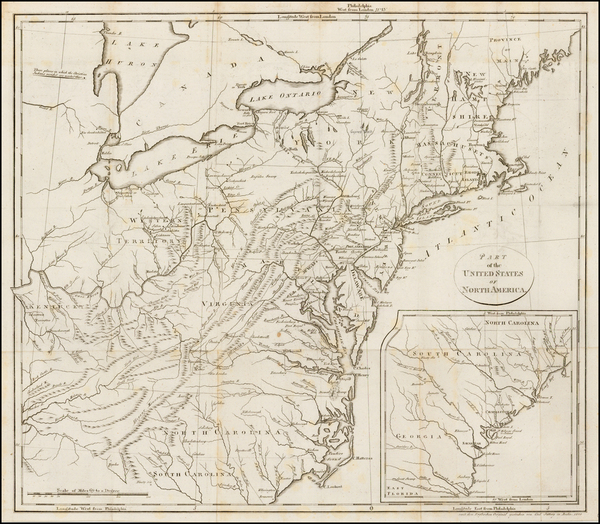 85-United States, Mid-Atlantic and Southeast Map By Anonymous