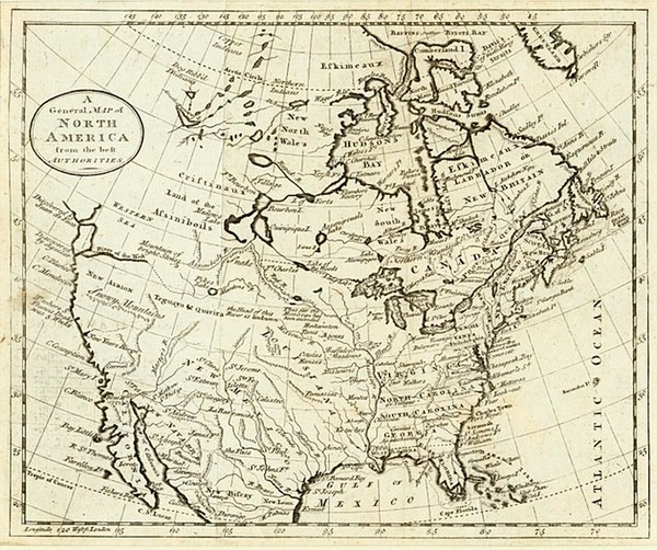 49-North America Map By William Guthrie