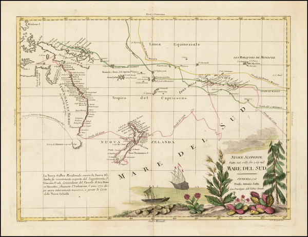 94-Australia & Oceania, Pacific, Australia, Oceania and New Zealand Map By Antonio Zatta