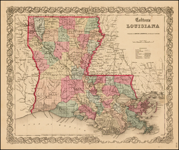 98-South Map By Joseph Hutchins Colton