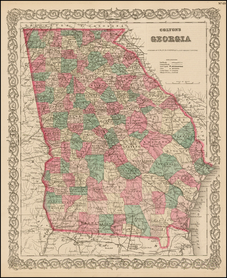 49-Southeast Map By G.W.  & C.B. Colton