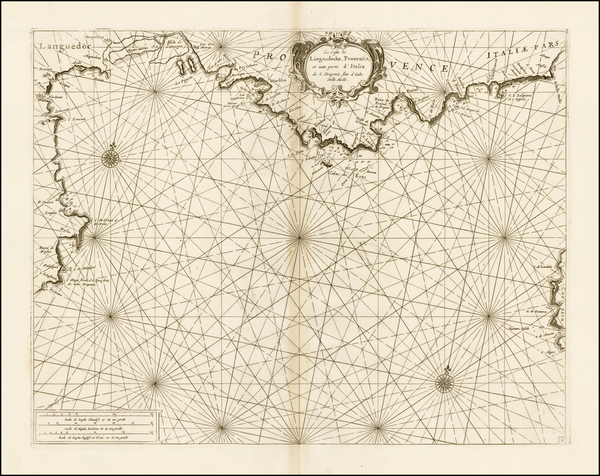 13-France and Italy Map By Vincenzo Maria Coronelli