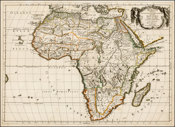 11-Africa and Africa Map By Guillaume Sanson  &  Pierre Mariette