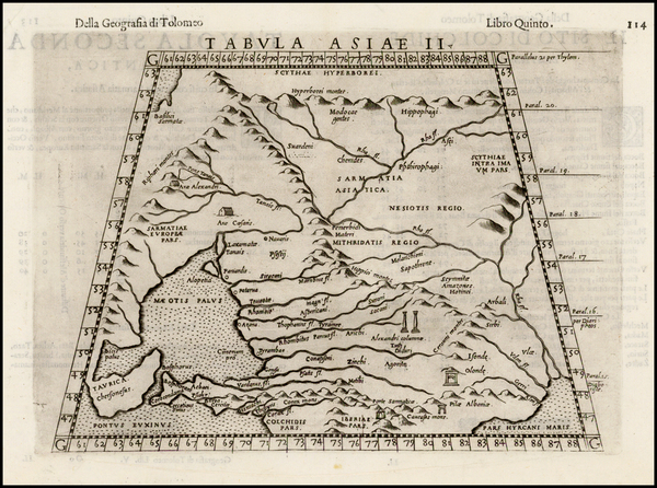 30-Central Asia & Caucasus and Russia in Asia Map By Girolamo Ruscelli