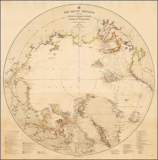 41-Polar Maps, Alaska and Canada Map By United States Dept. of the Navy