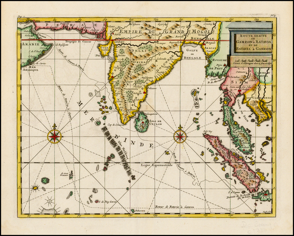 23-Indian Ocean, India and Southeast Asia Map By Cornelis De Bruyn
