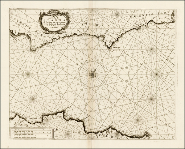 39-Spain and Mediterranean Map By Vincenzo Maria Coronelli