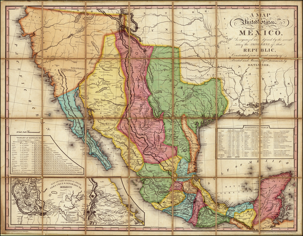 90-Texas, Plains, Southwest, Rocky Mountains, Mexico, Baja California and California Map By Henry 