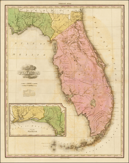 83-Florida and Southeast Map By Henry Schenk Tanner