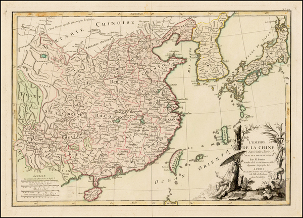 40-China, Japan and Korea Map By Jean Lattré