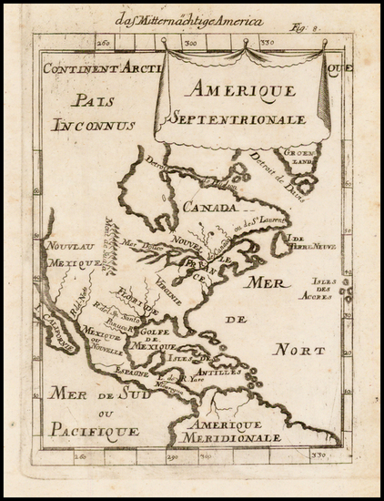 38-North America Map By Alain Manesson Mallet