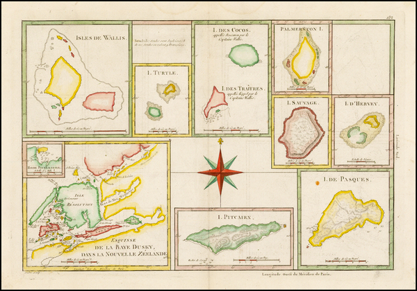 73-New Zealand and Other Pacific Islands Map By Rigobert Bonne