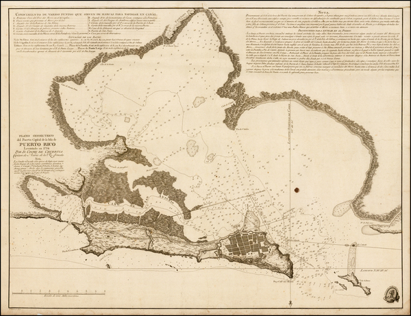 25-Caribbean and Puerto Rico Map By Cosme Damian de Churruca y Elorza