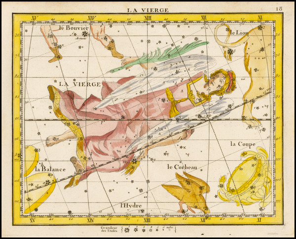 74-Celestial Maps Map By John Flamsteed / Jean Nicolas Fortin