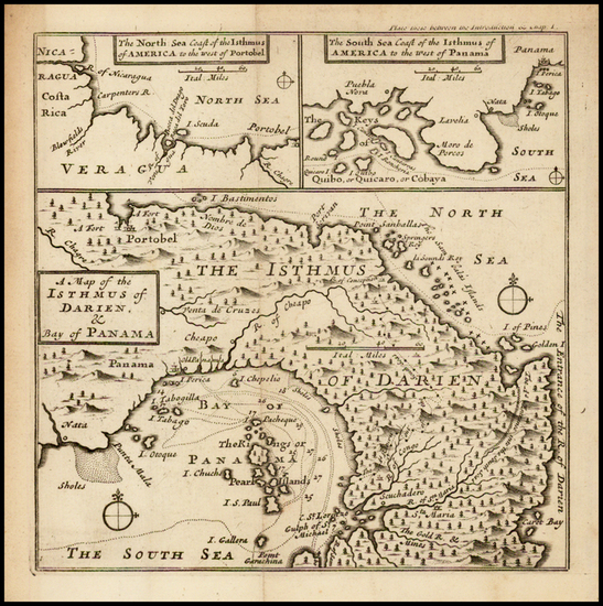 29-Central America Map By William Dampier