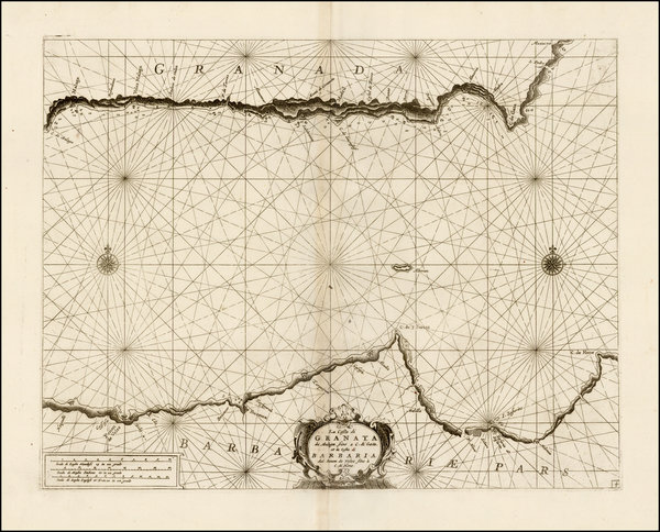 45-Spain and Mediterranean Map By Vincenzo Maria Coronelli