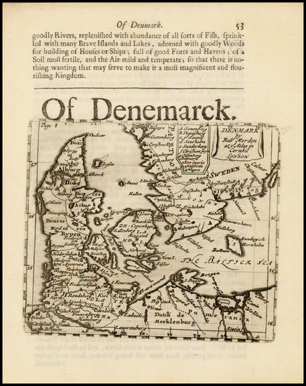 50-Denmark Map By Robert Morden