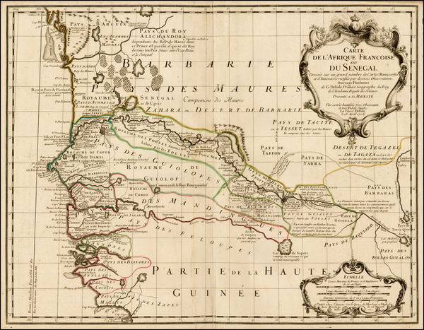 63-West Africa Map By Guillaume De L'Isle