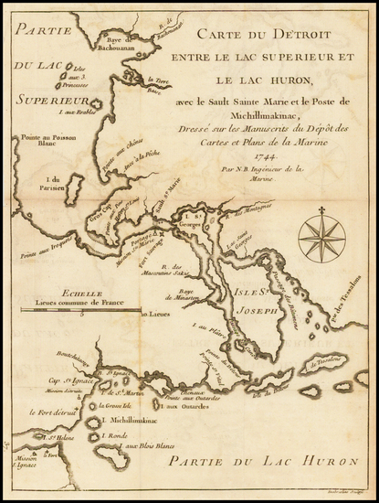 14-Midwest and Canada Map By Jacques Nicolas Bellin