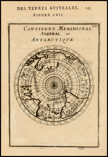 89-Southern Hemisphere, Polar Maps, Australia and Oceania Map By Alain Manesson Mallet