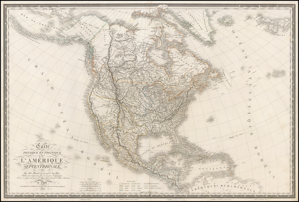 13-North America Map By Adrien-Hubert Brué