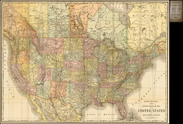 52-United States Map By Rand McNally & Company