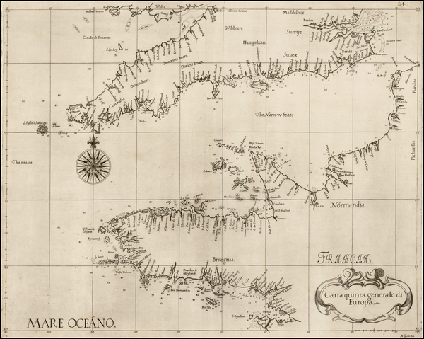 33-British Isles and France Map By Robert Dudley