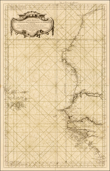 2-West Africa Map By Jacques Nicolas Bellin