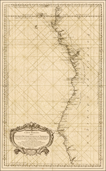 20-West Africa Map By Jacques Nicolas Bellin