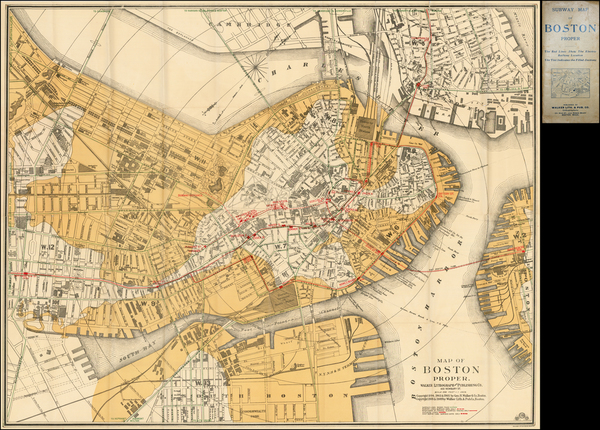 13-New England Map By George H. Walker & Co.