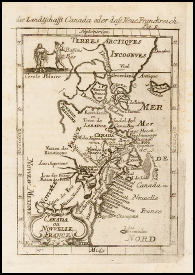 85-United States, New England, Mid-Atlantic and Canada Map By Alain Manesson Mallet