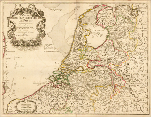 48-Netherlands Map By Philippe Buache