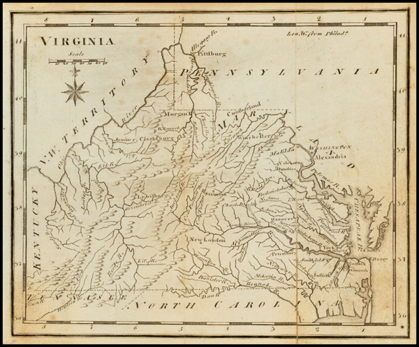 36-Southeast and Virginia Map By Joseph Scott