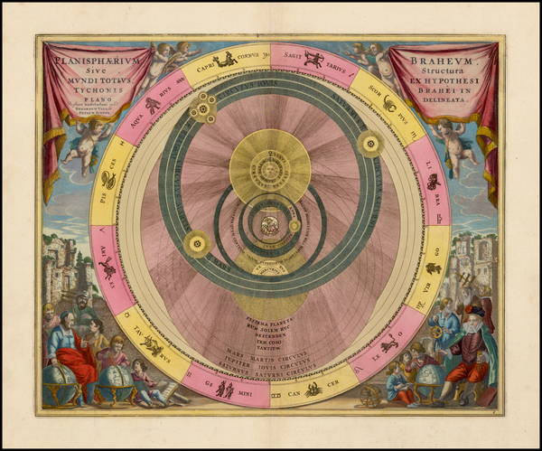 94-Celestial Maps Map By Andreas Cellarius