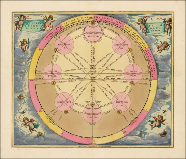 87-Celestial Maps Map By Andreas Cellarius