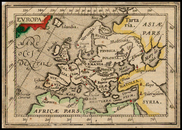 25-Europe and Europe Map By Abraham Ortelius / Michel Coignet