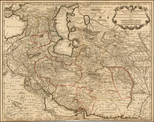 67-Central Asia & Caucasus and Middle East Map By Guillaume De L'Isle / Philippe Buache