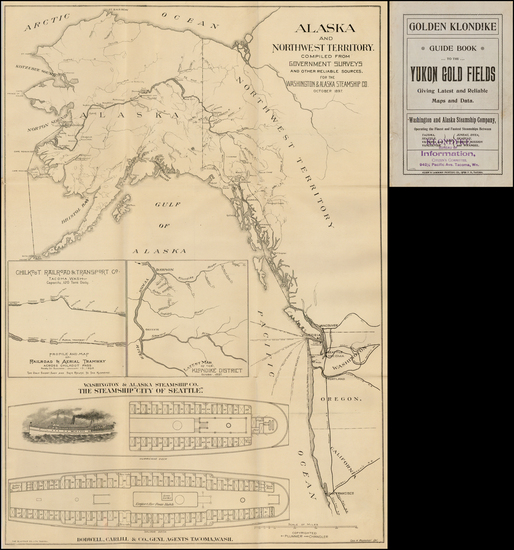 44-Alaska and Canada Map By Washington and Alaska Steamship Company