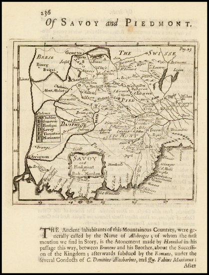 84-France and Italy Map By Robert Morden