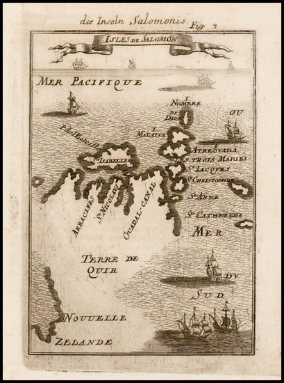 55-Australia, New Zealand and Other Pacific Islands Map By Alain Manesson Mallet