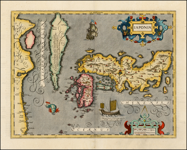 67-Japan and Korea Map By Jodocus Hondius