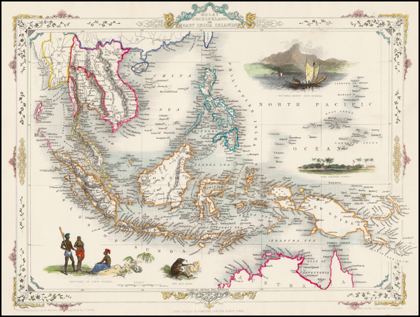 54-Southeast Asia and Philippines Map By John Tallis
