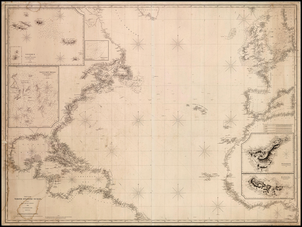 76-Atlantic Ocean Map By E & GW Blunt