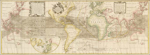 14-World, World, Atlantic Ocean and Pacific Map By Reiner & Joshua Ottens