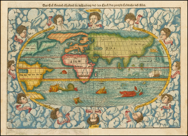 3-World and World Map By Sebastian Munster