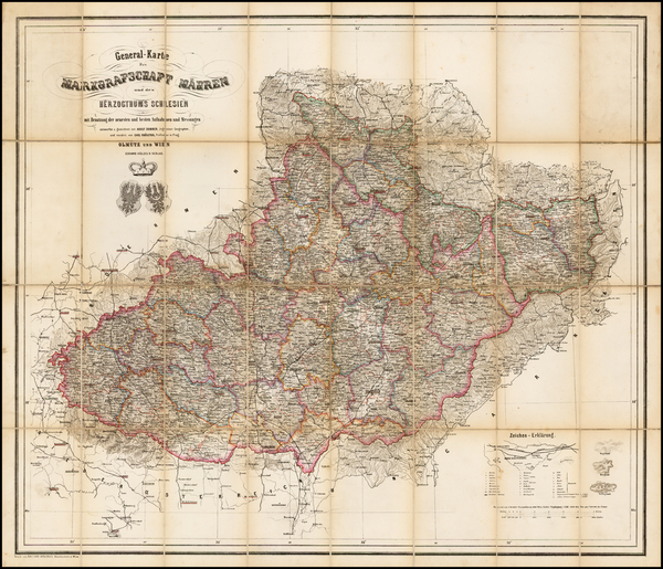 55-Czech Republic & Slovakia Map By Adolf Sommer