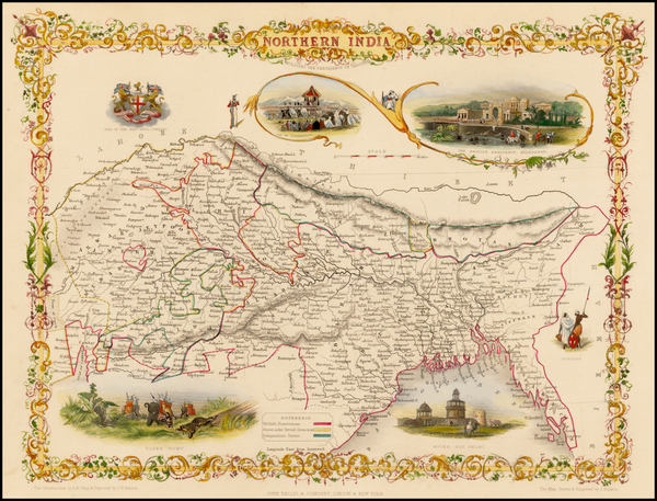 42-India and Central Asia & Caucasus Map By John Tallis